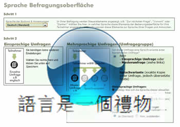 Mehrsprachige Umfragen (Master-/Sprachversionen)